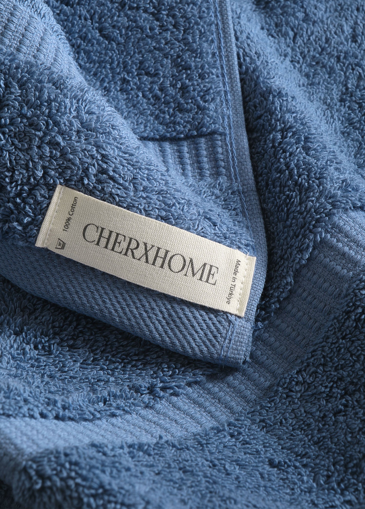 Calista 3'lü Havlu Seti Mavi - CHERX