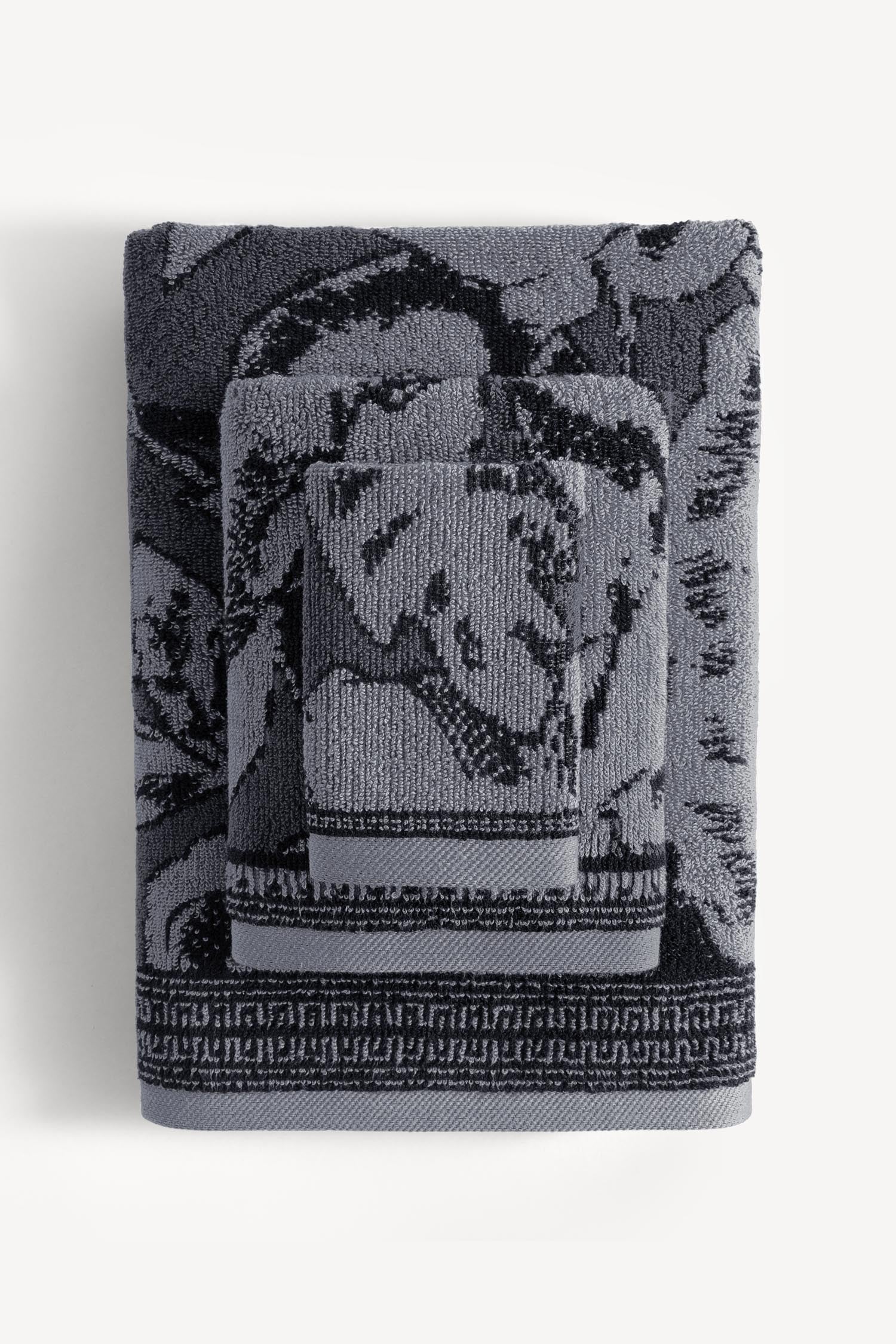 Caressa İpliği Boyalı 3'lü Havlu Seti Antrasit - CHERX