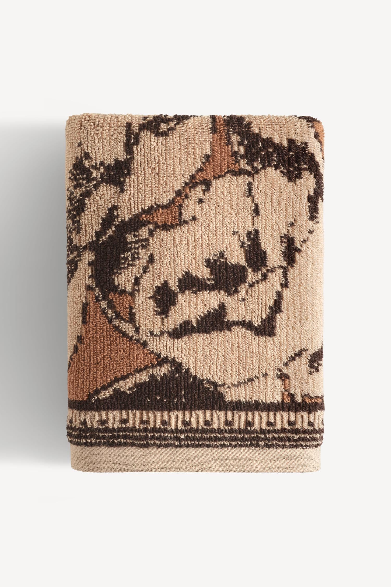 Caressa İpliği Boyalı 4’lü El Havlusu Seti Karamel - CHERX