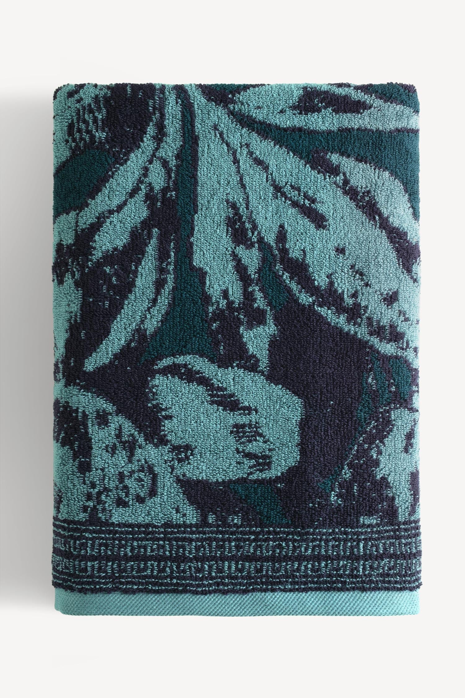 Caressa İpliği Boyalı Banyo Havlusu Petrol - CHERX