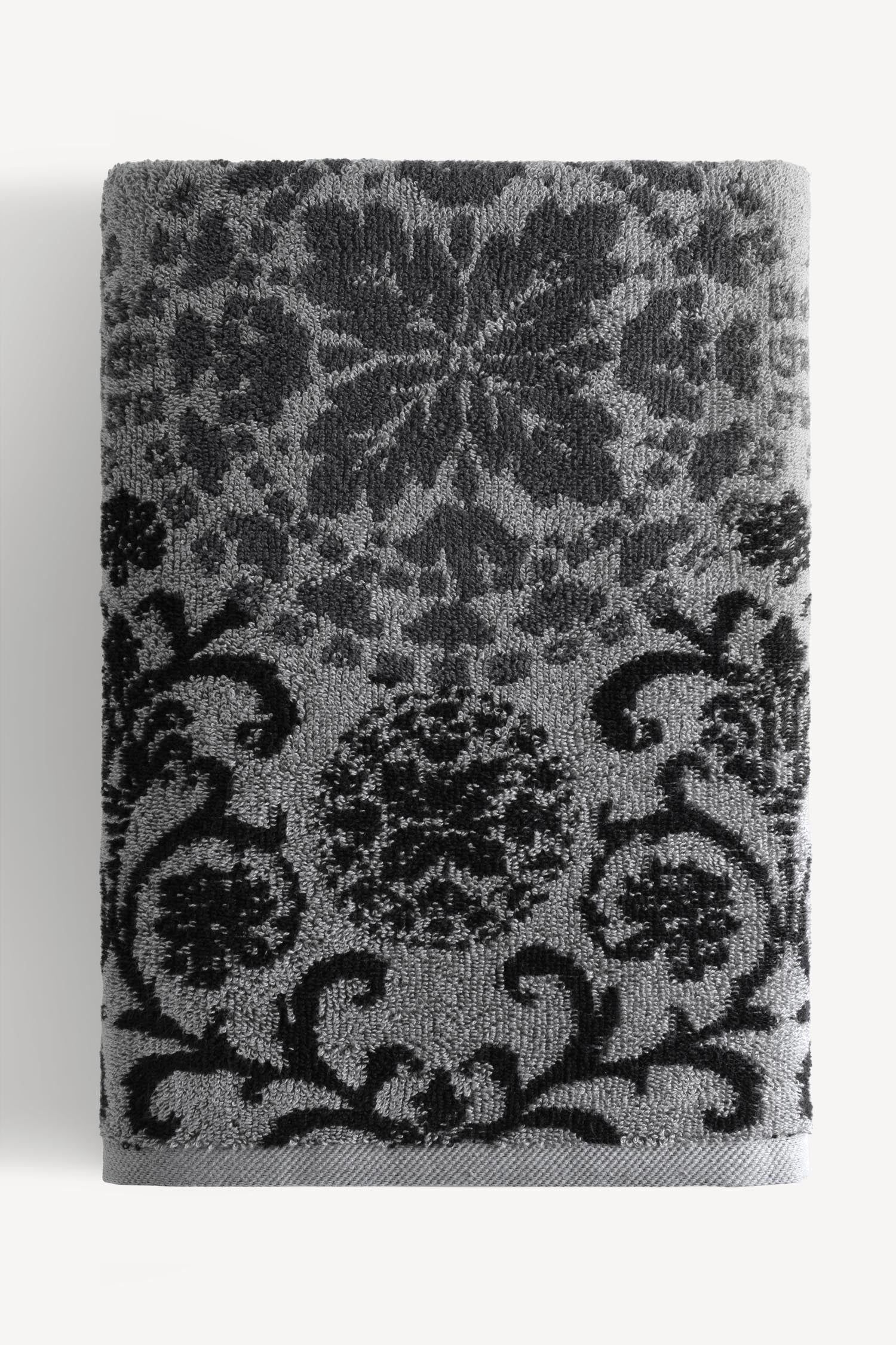 Matilda İpliği Boyalı 2'li Banyo Havlusu Seti Antrasit - CHERX