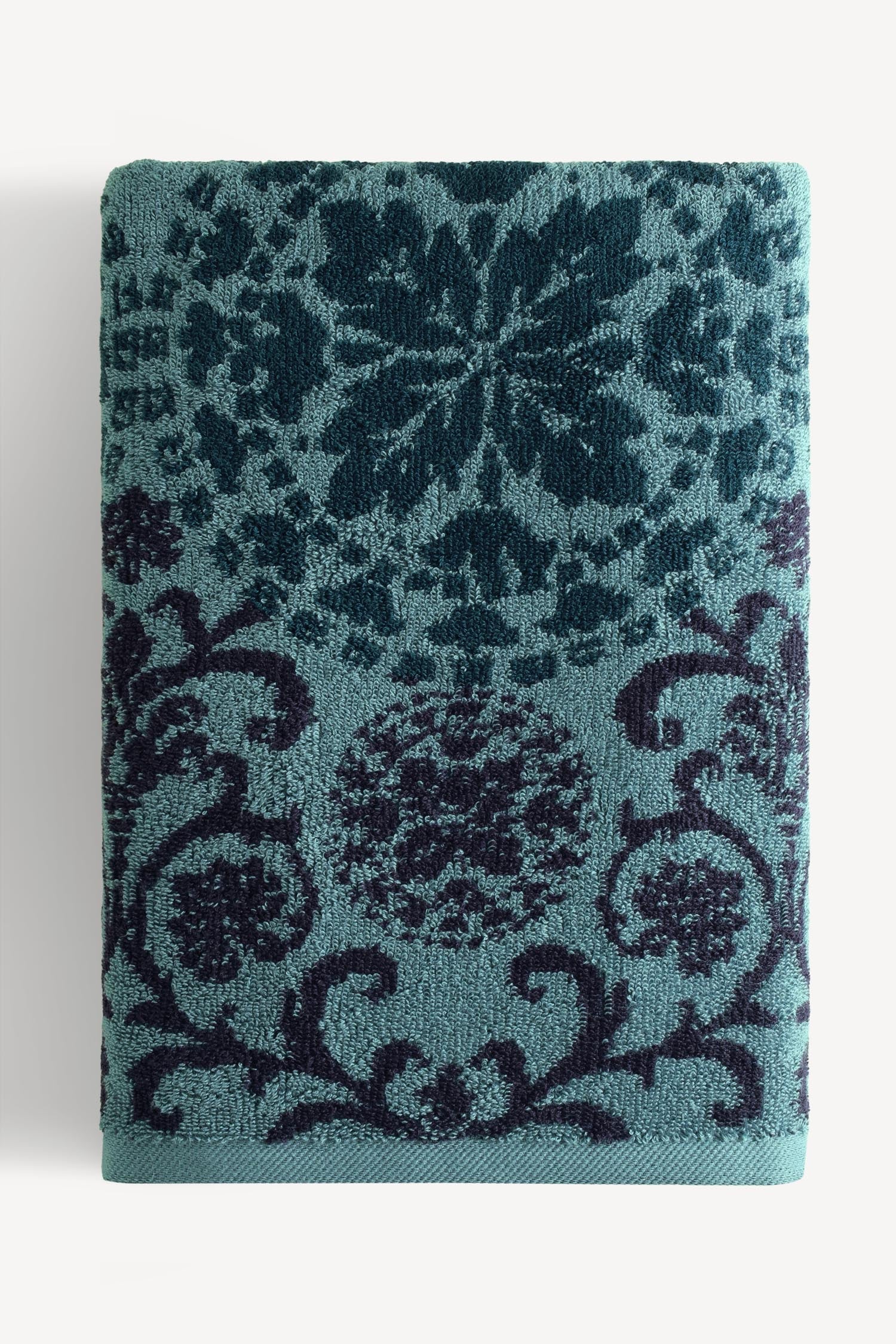 Matilda İpliği Boyalı 2'li Banyo Havlusu Seti Petrol - CHERX