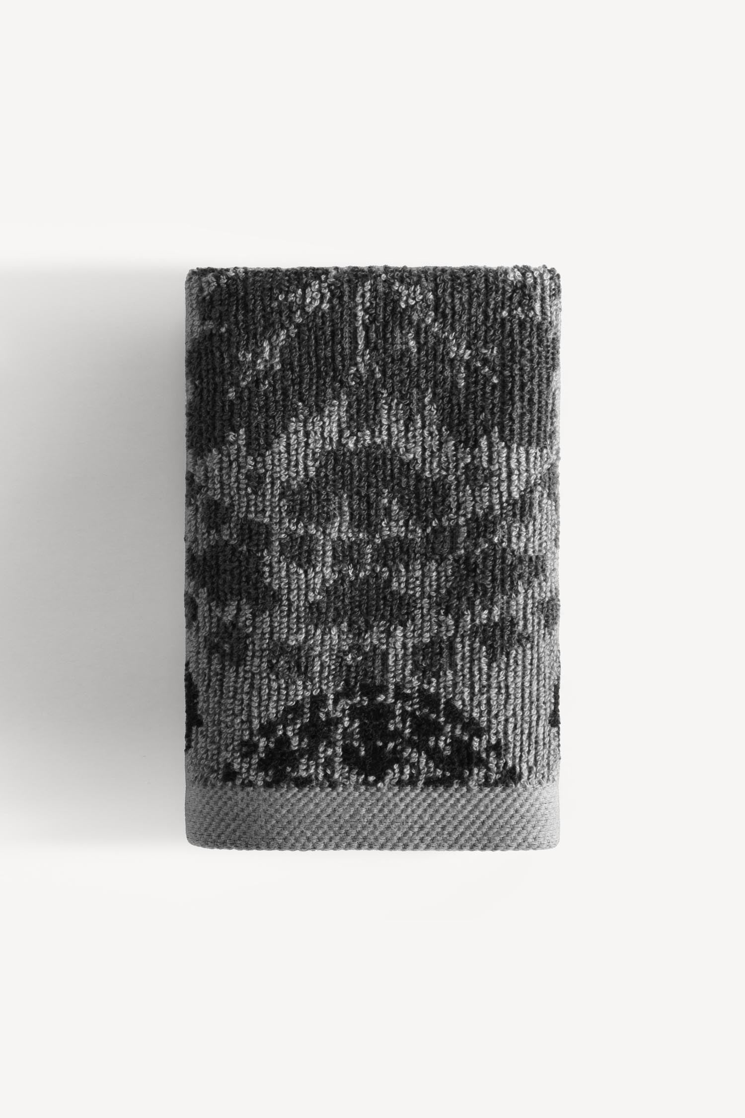 Matilda İpliği Boyalı 6'lı Misafir Havlusu Seti Antrasit - CHERX