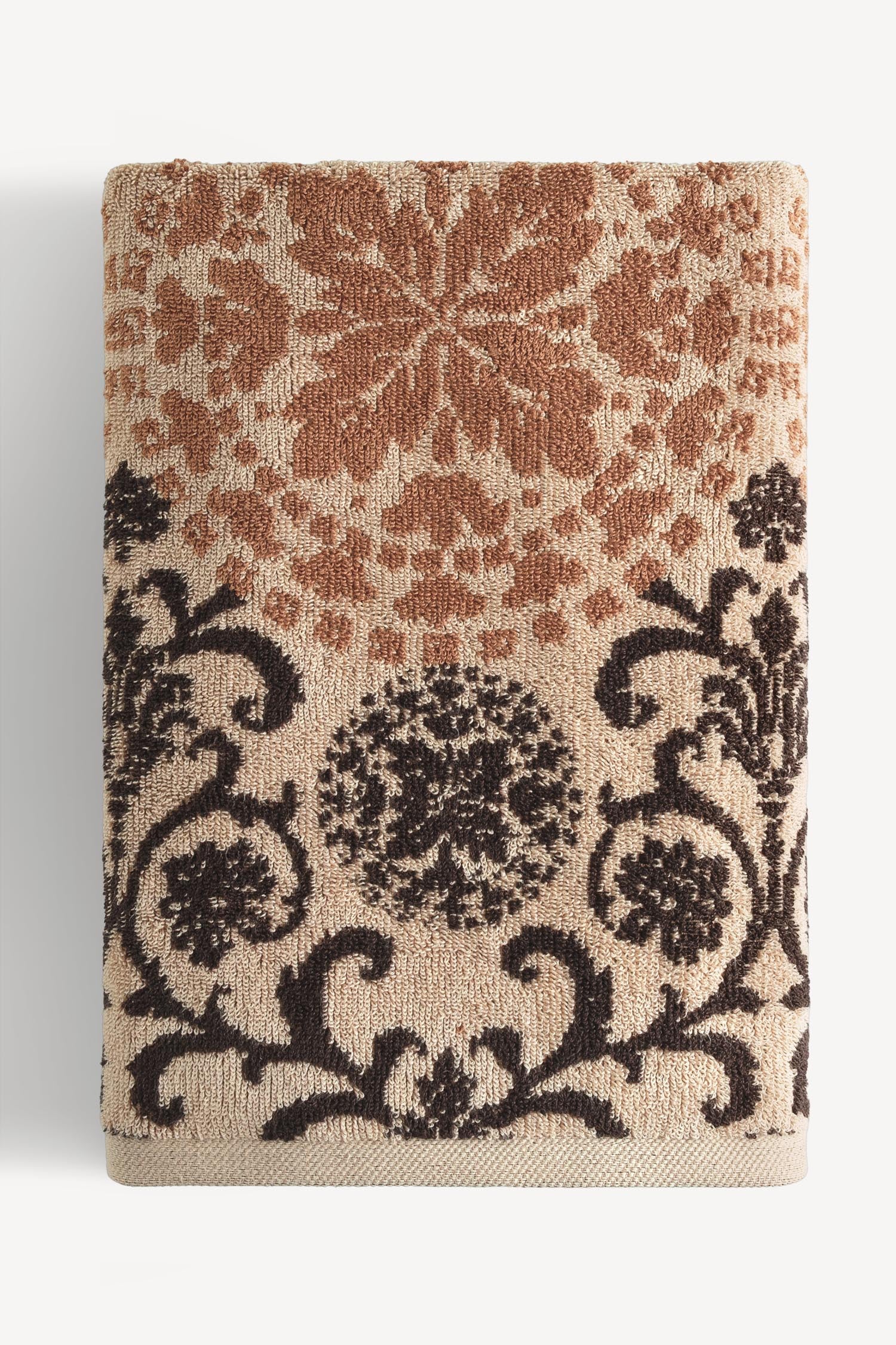 Matilda İpliği Boyalı Banyo Havlusu Karamel - CHERX