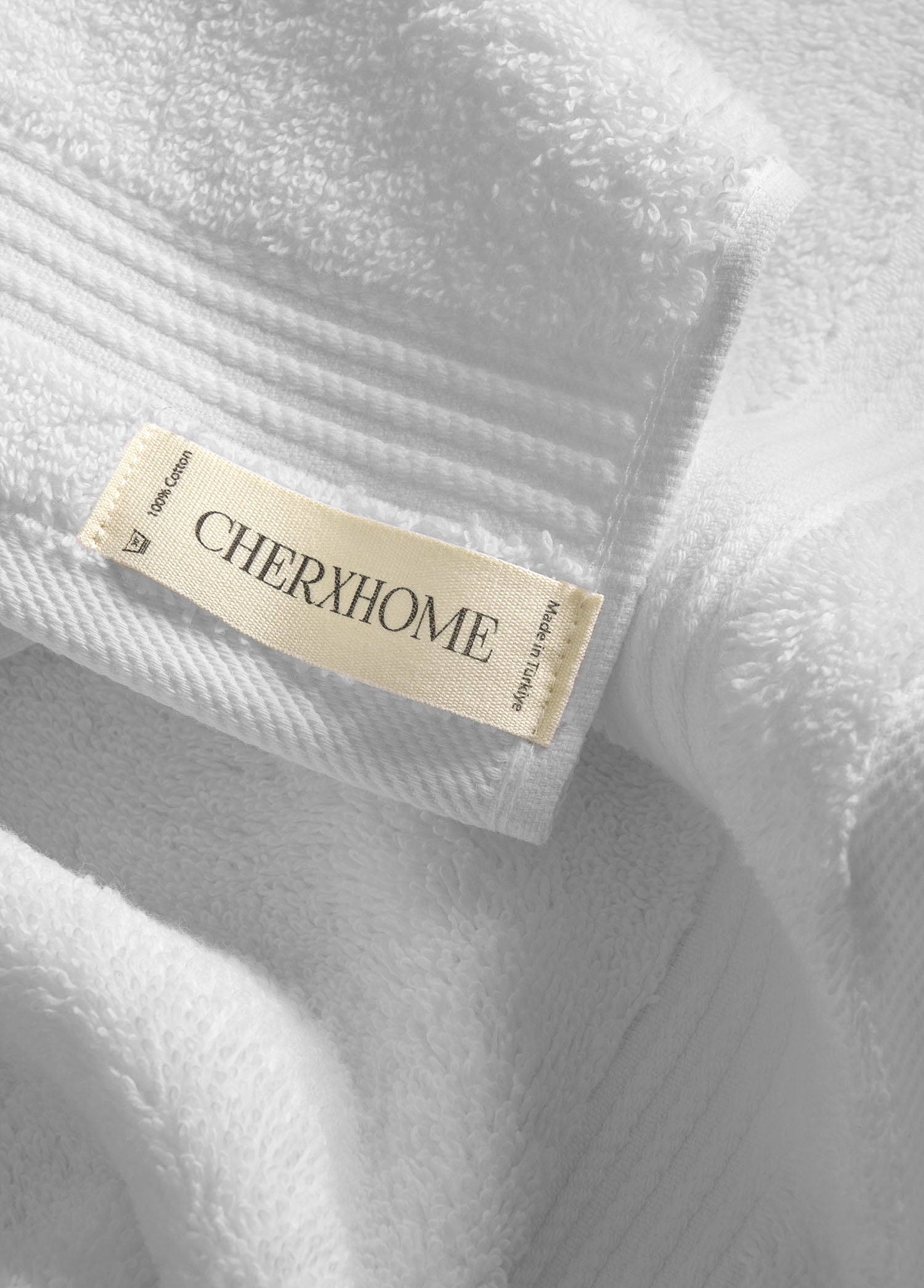 Paloma 3'lü Havlu Seti Beyaz - CHERX