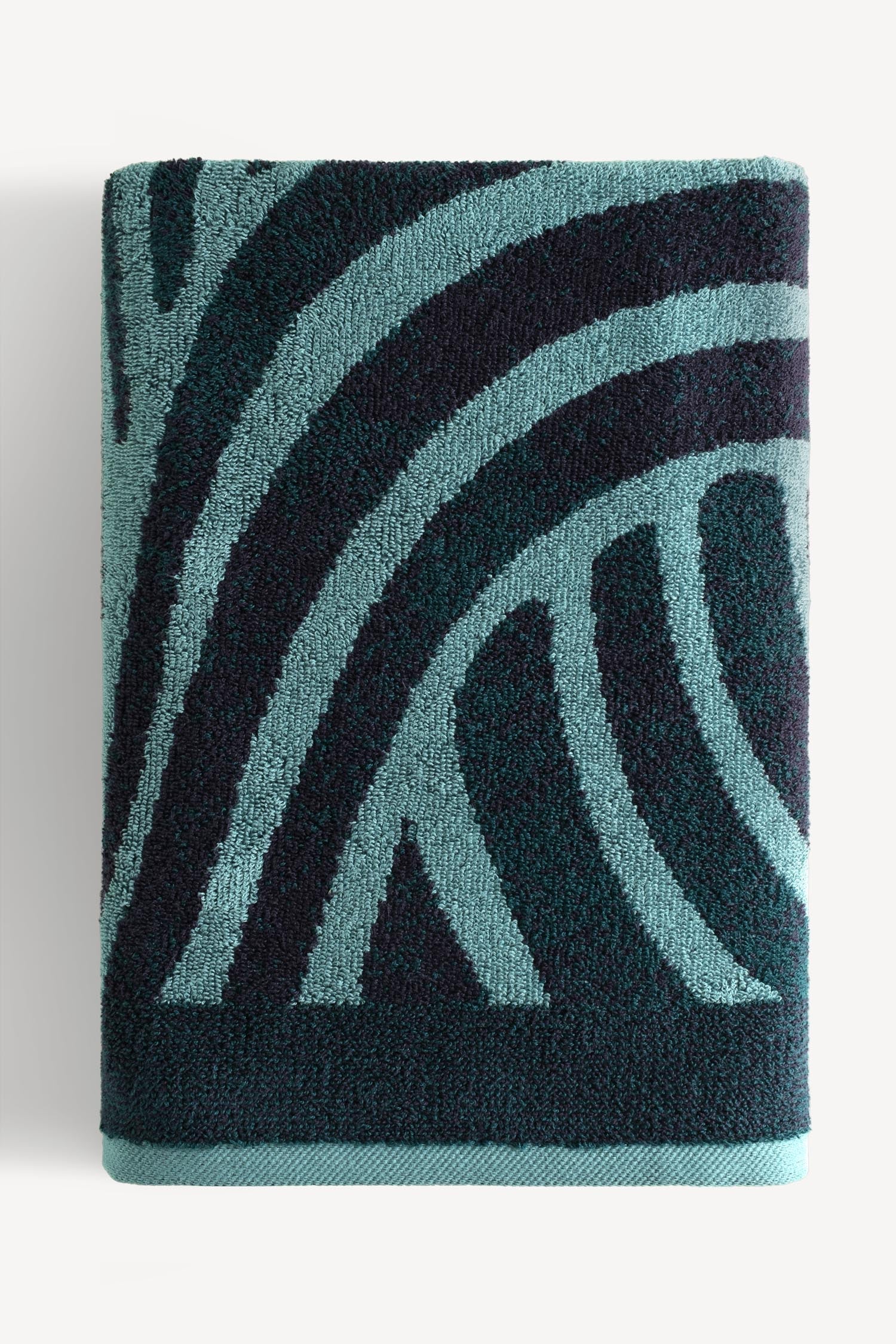 Pluma İpliği Boyalı 2'li Banyo Havlusu Seti Petrol - CHERX