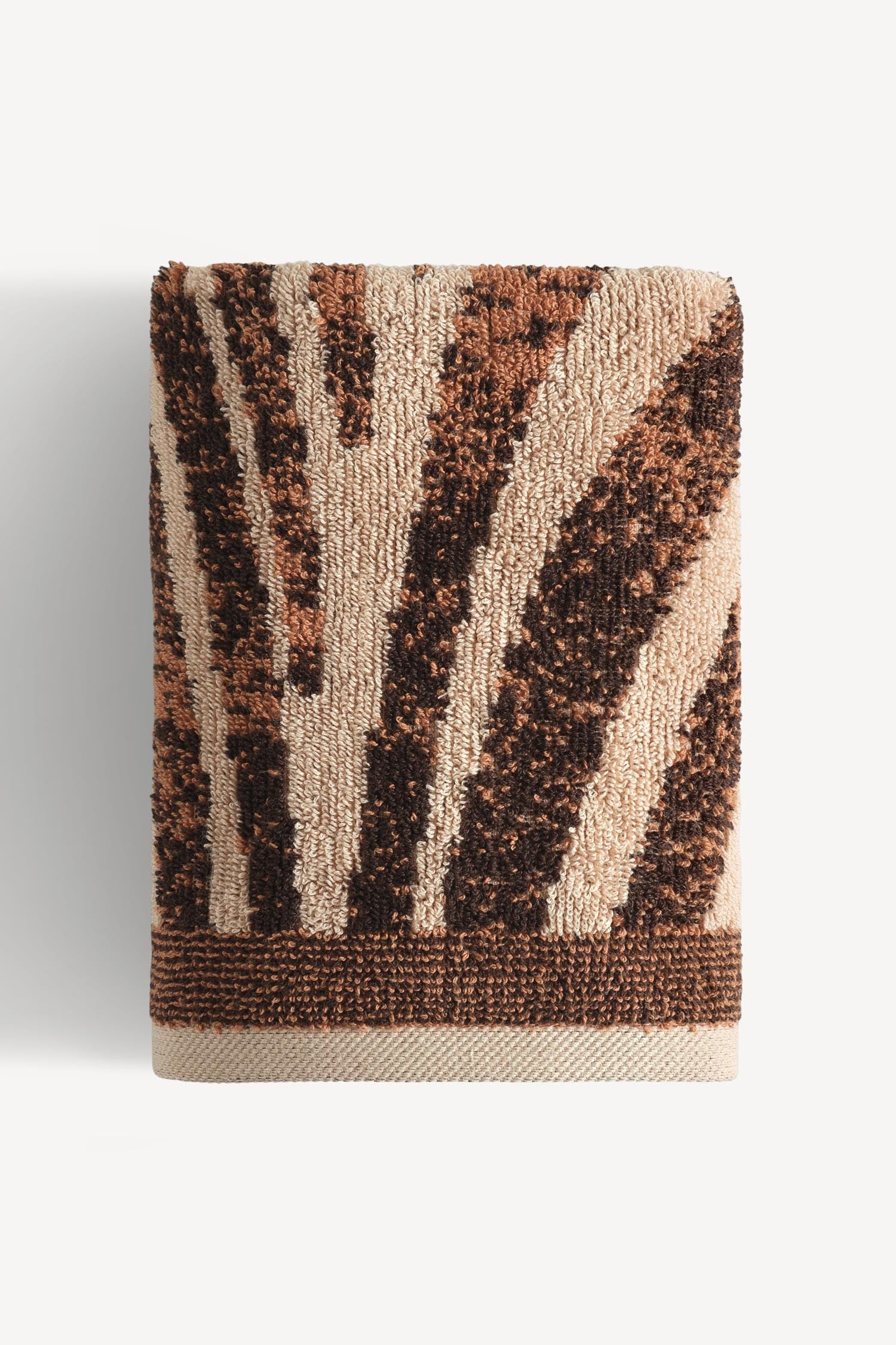 Pluma İpliği Boyalı 2’li El Havlusu Seti Karamel - CHERX