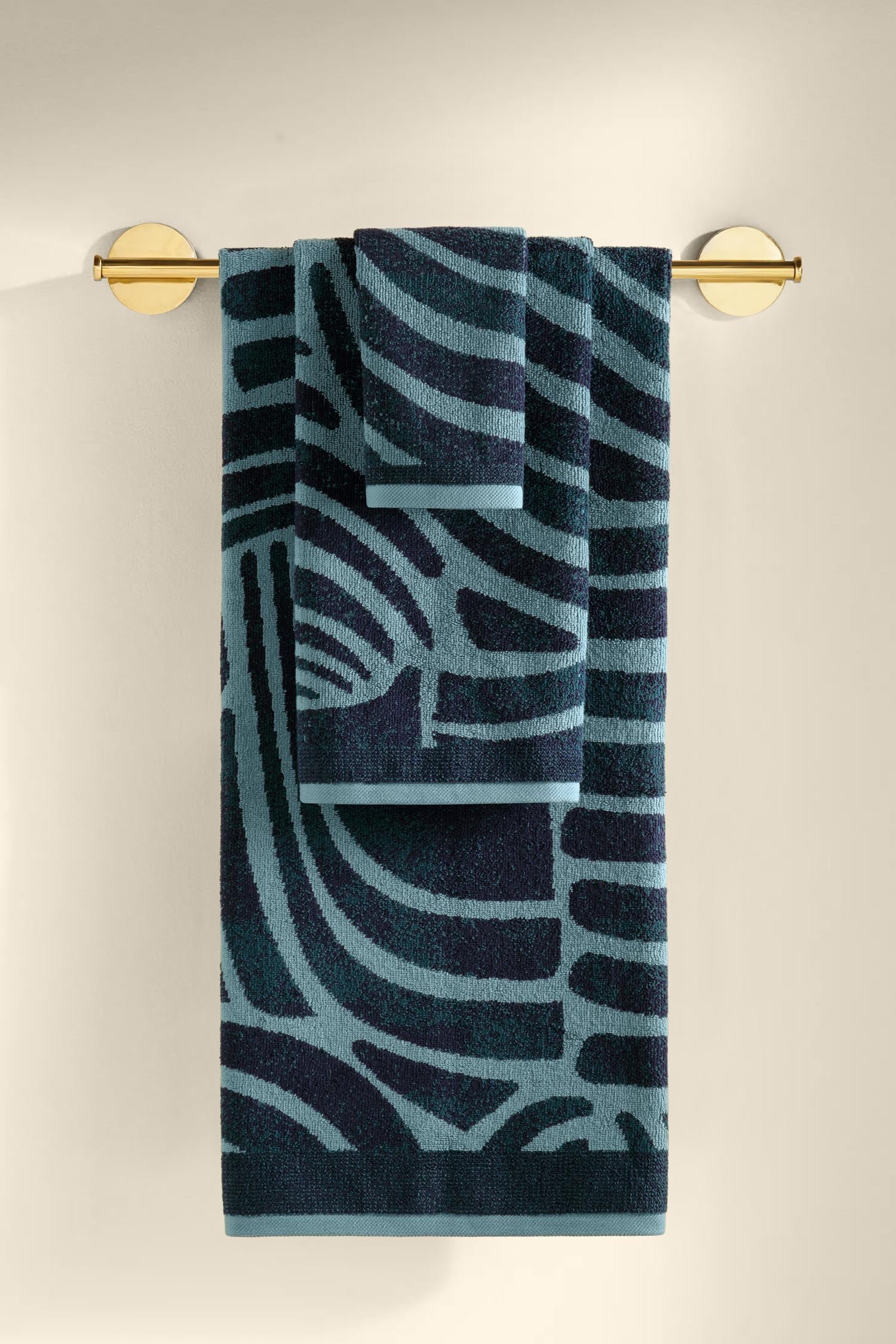 Pluma İpliği Boyalı 3'lü Havlu Seti Petrol - CHERX