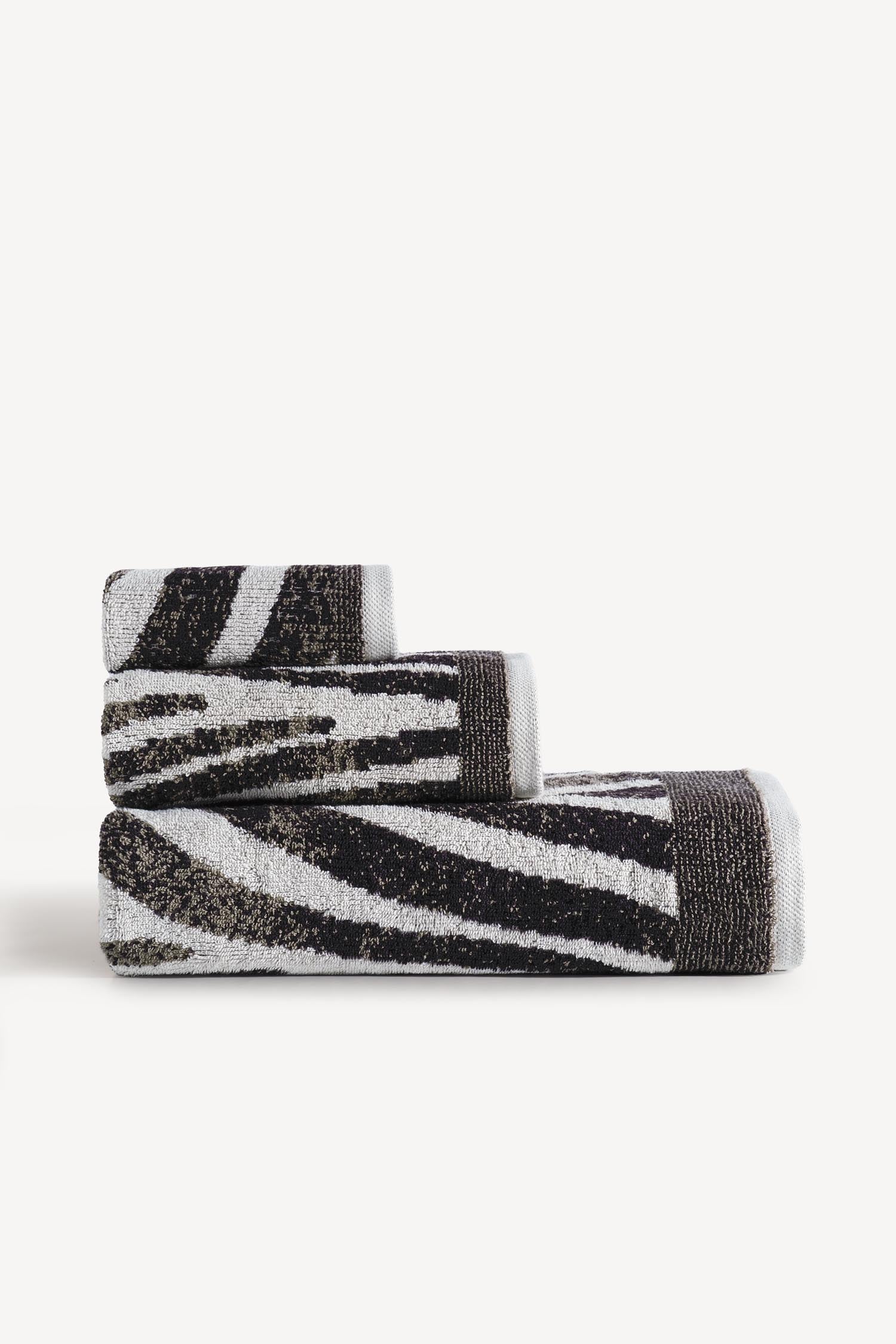 Pluma İpliği Boyalı 3'lü Havlu Seti Taş - CHERX