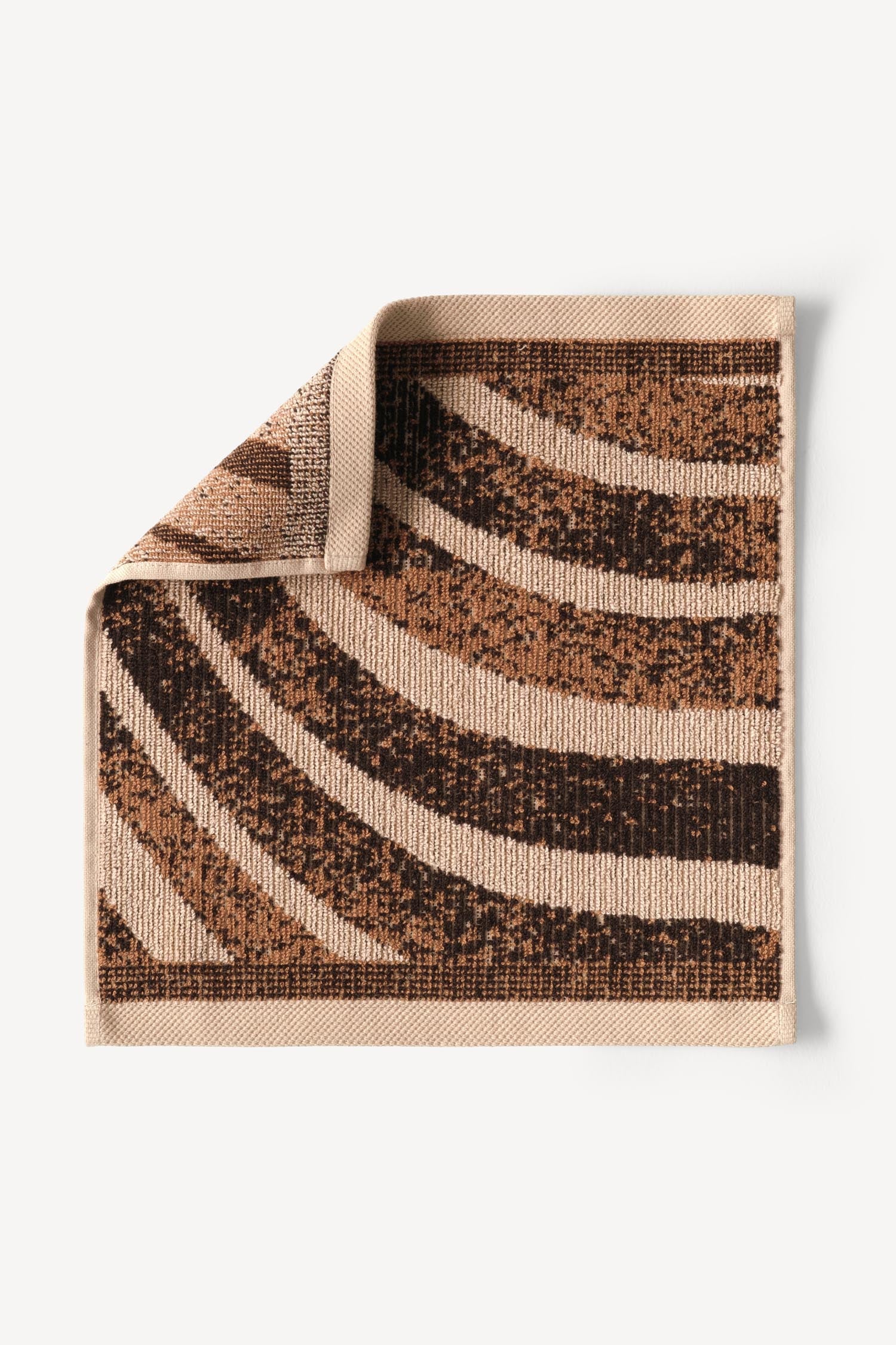 Pluma İpliği Boyalı 6'lı Misafir Havlusu Seti Karamel - CHERX