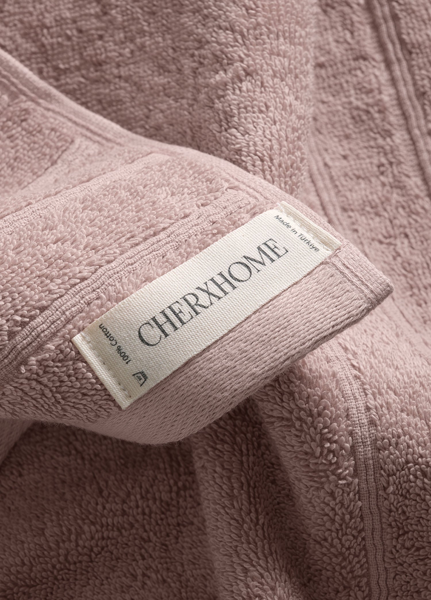 Serafina 3'lü Havlu Seti Pudra - CHERX