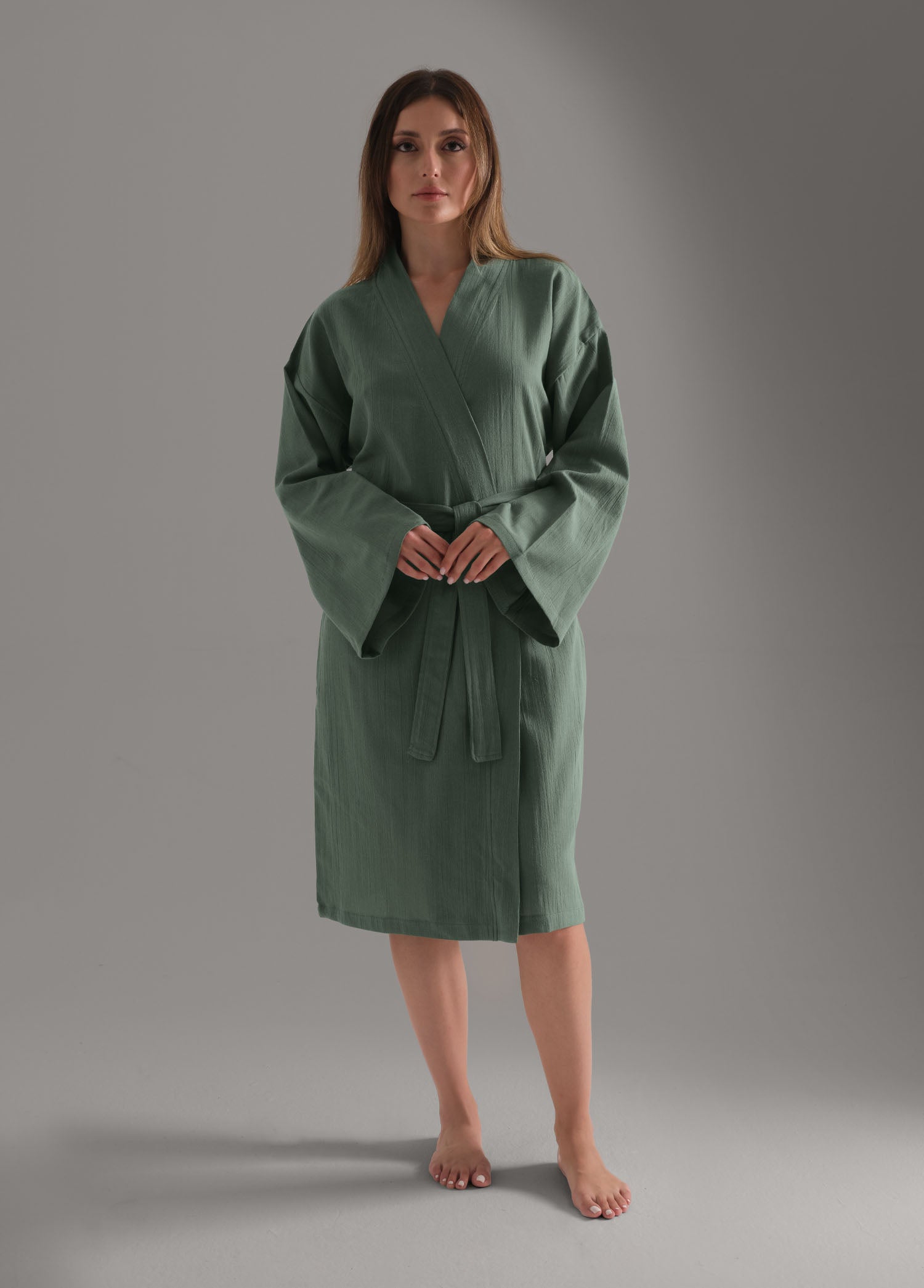 Şile Bezi Bornoz Koyu Yeşil - CHERX