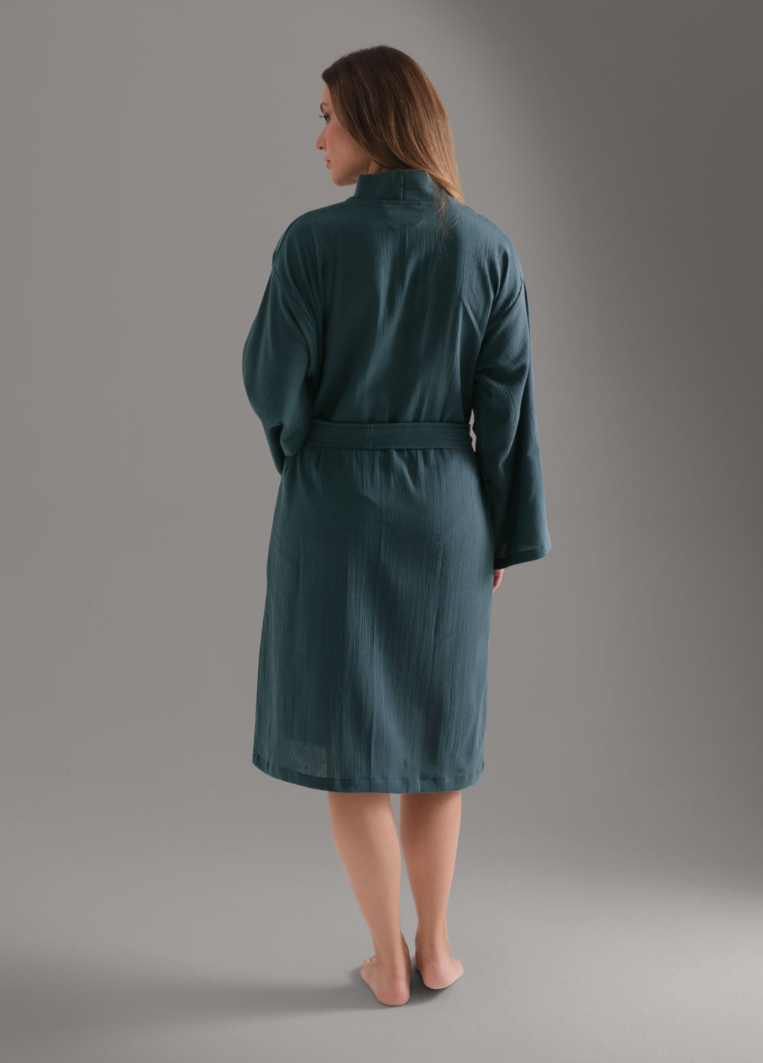 Şile Bezi Bornoz Petrol Mavi - CHERX