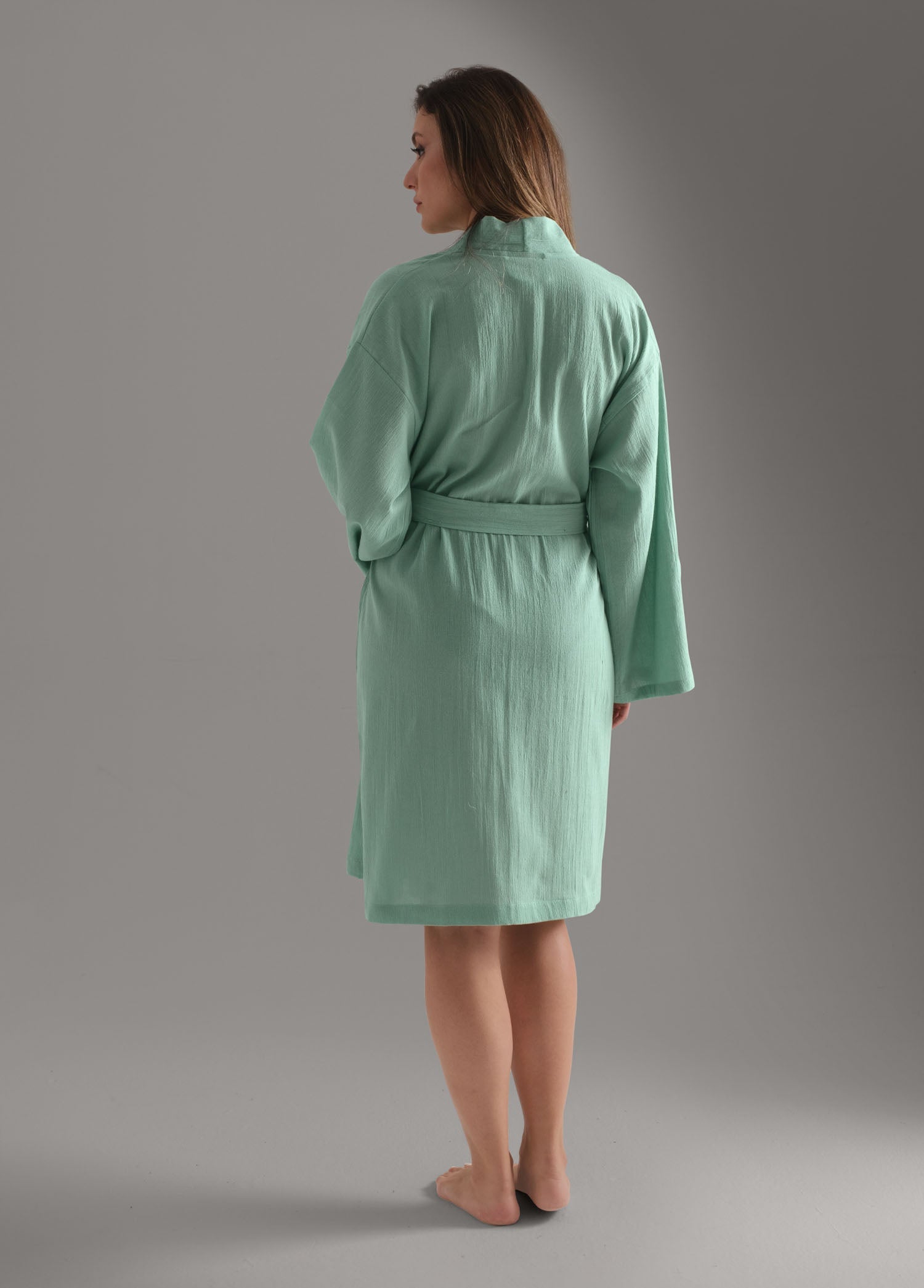 Şile Bezi Bornoz Spa Yeşili - CHERX