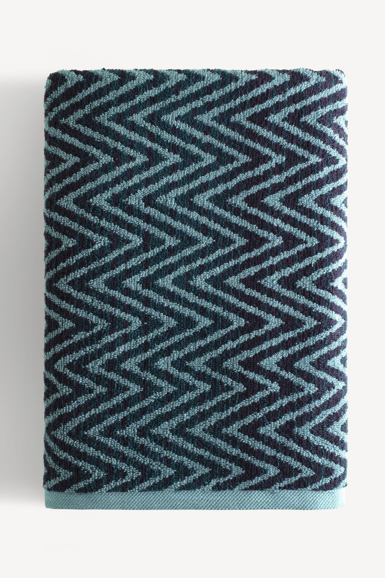 Zyon İpliği Boyalı 2'li Banyo Havlusu Seti Petrol - CHERX