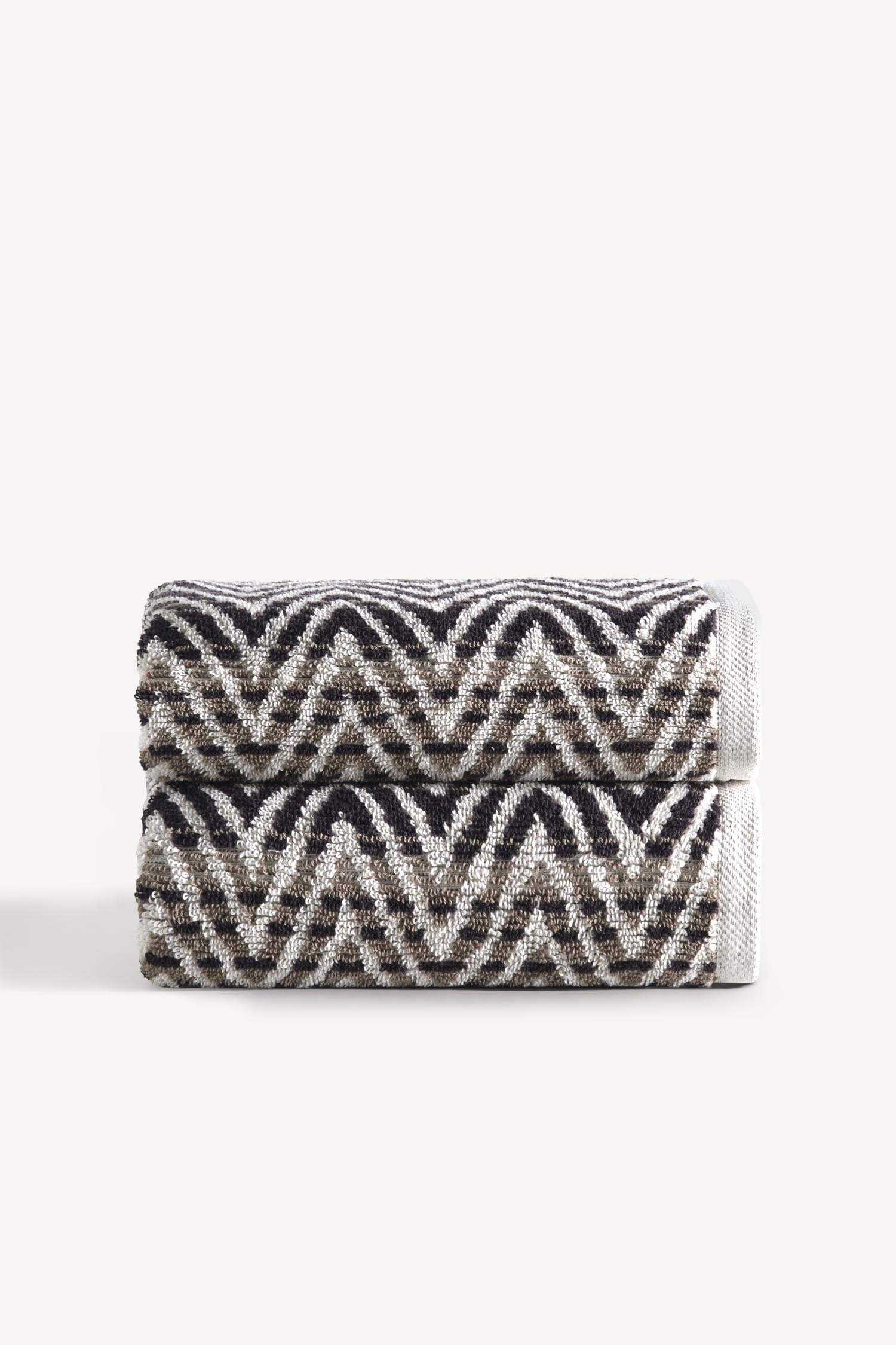 Zyon İpliği Boyalı 2’li El Havlusu Seti Taş - CHERX