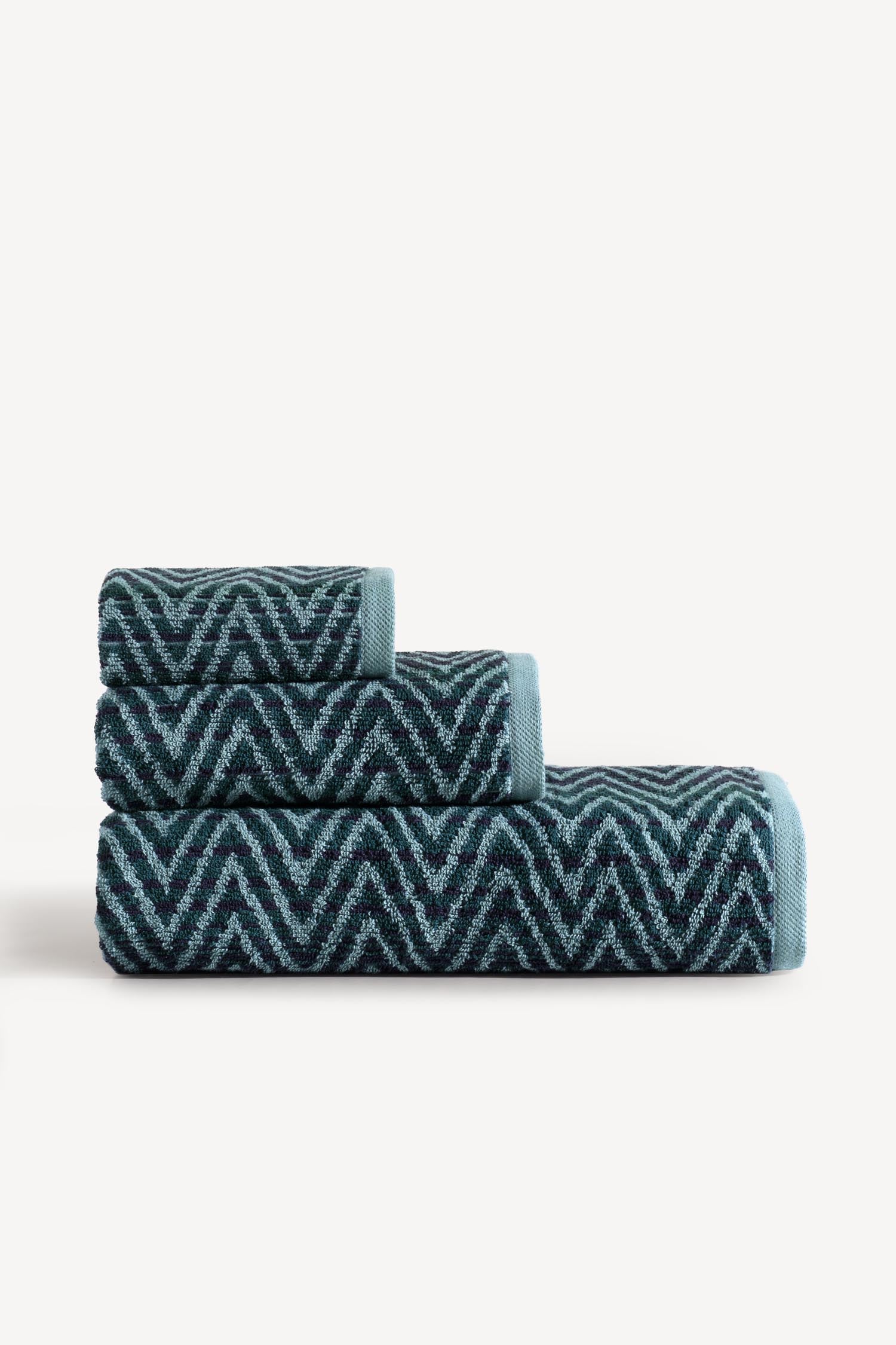 Zyon İpliği Boyalı 3'lü Havlu Seti Petrol - CHERX