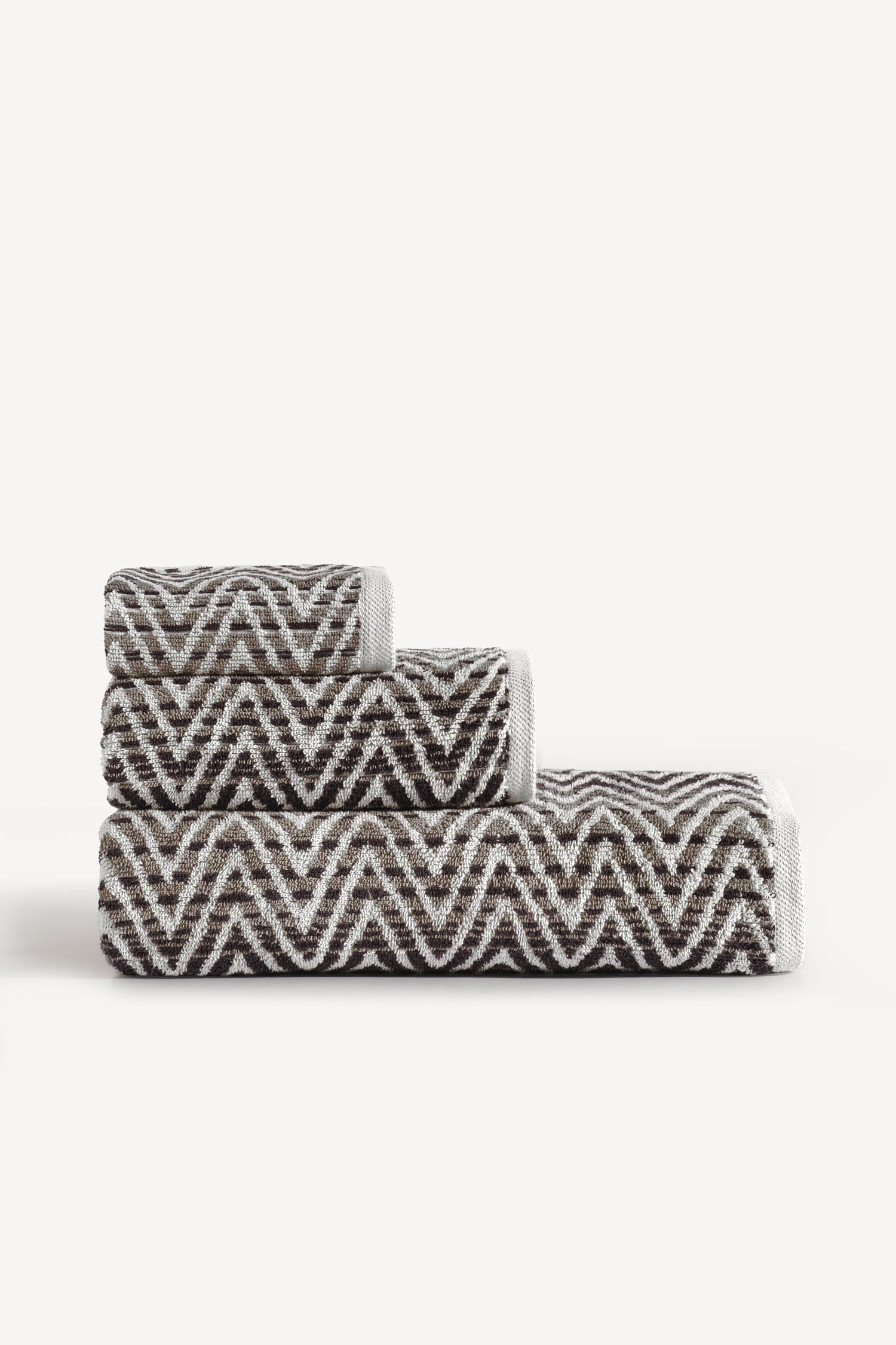 Zyon İpliği Boyalı 3'lü Havlu Seti Taş - CHERX