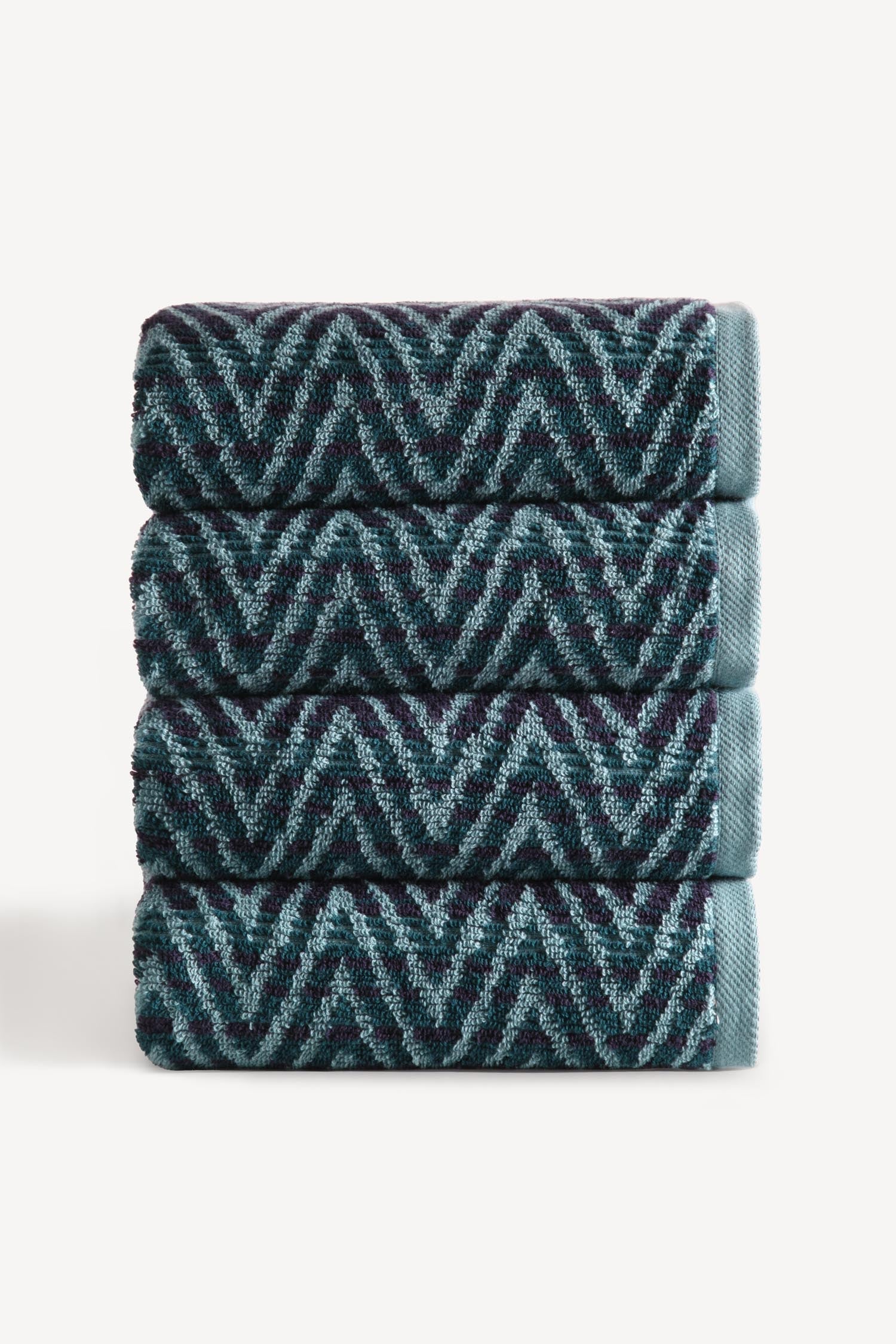 Zyon İpliği Boyalı 4’lü El Havlusu Seti Petrol - CHERX