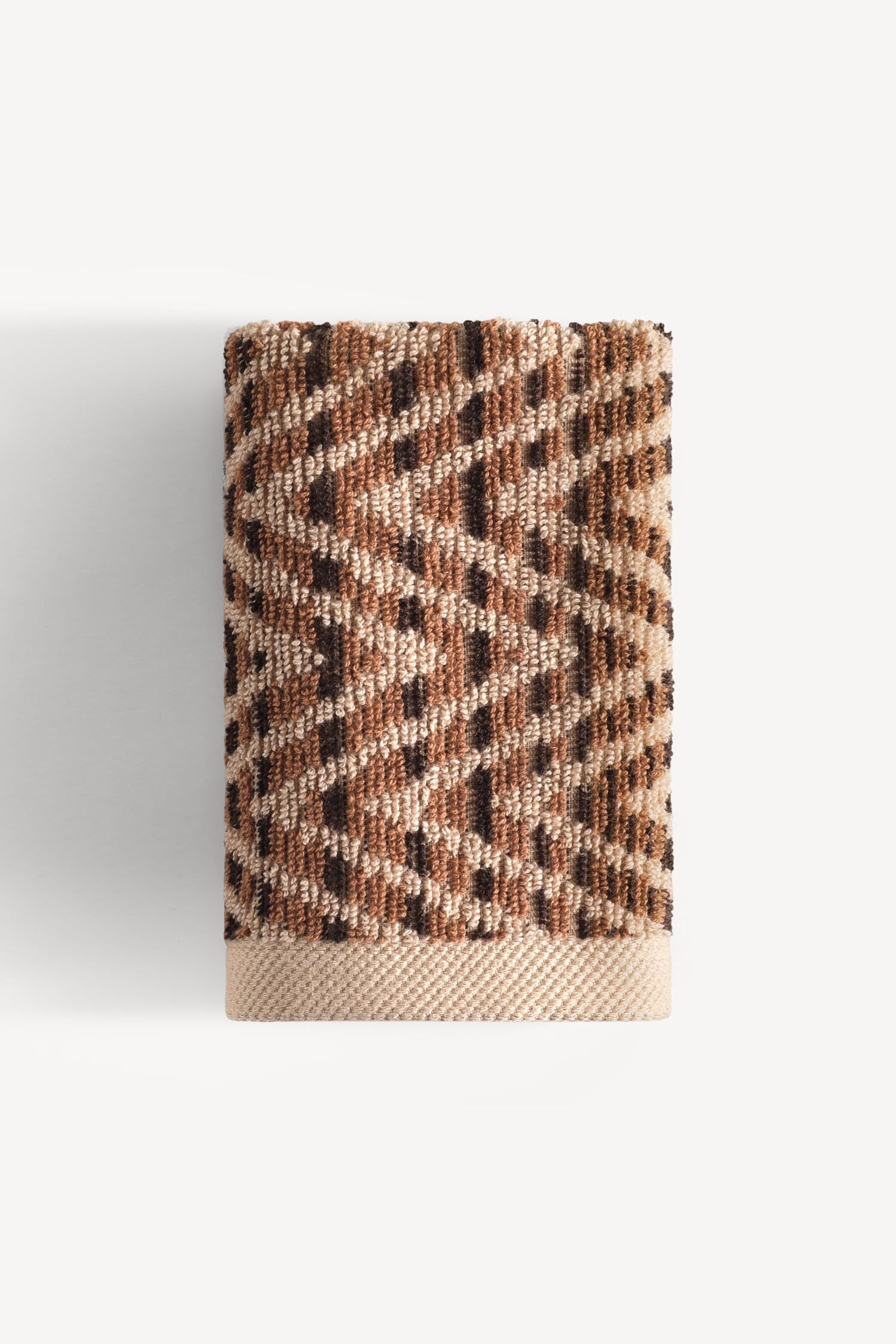 Zyon İpliği Boyalı 6'lı Misafir Havlusu Seti Karamel - CHERX