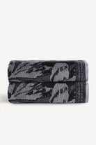 Caressa İpliği Boyalı 2'li Banyo Havlusu Seti Antrasit - CHERX