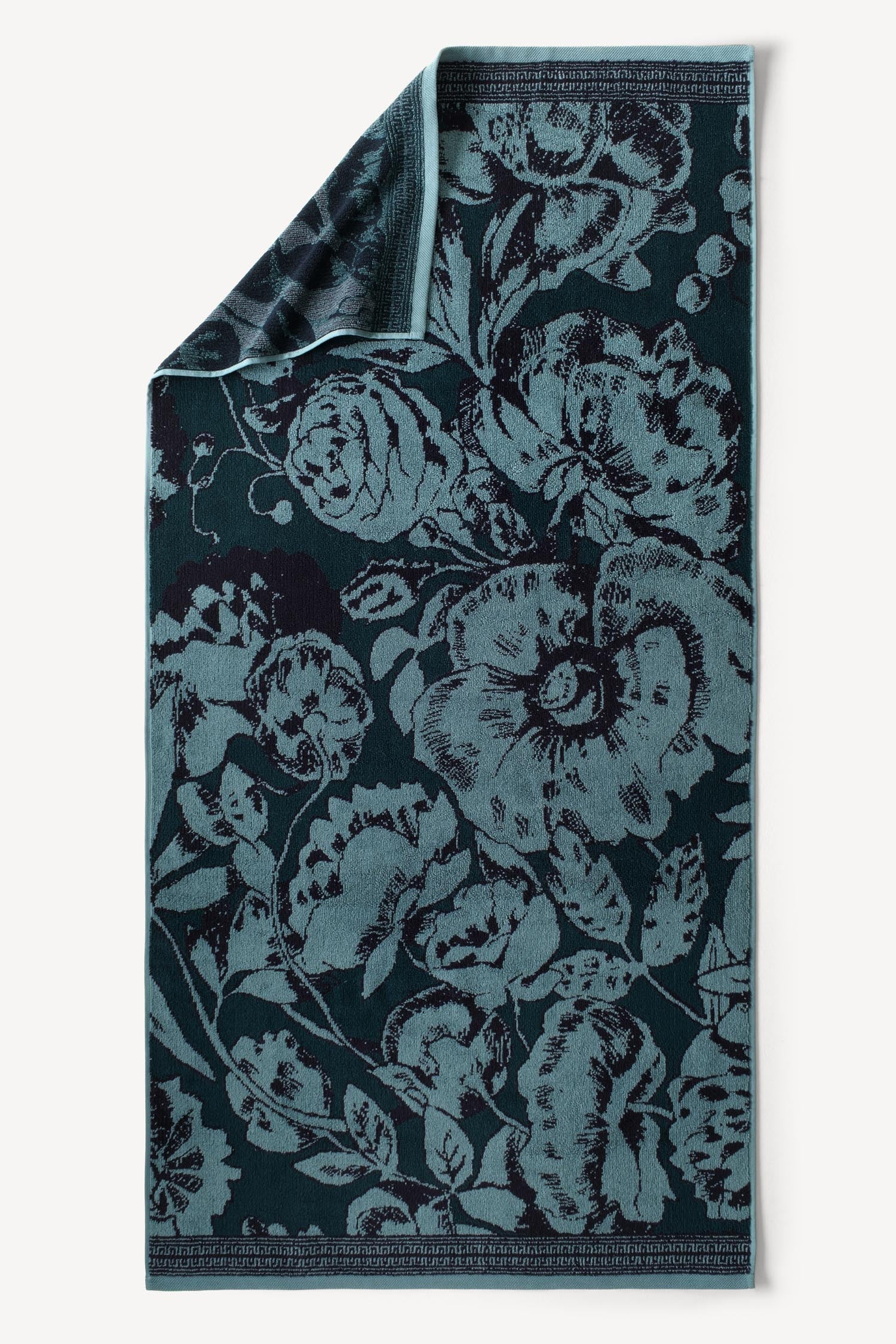 Caressa İpliği Boyalı 2'li Banyo Havlusu Seti Petrol - CHERX