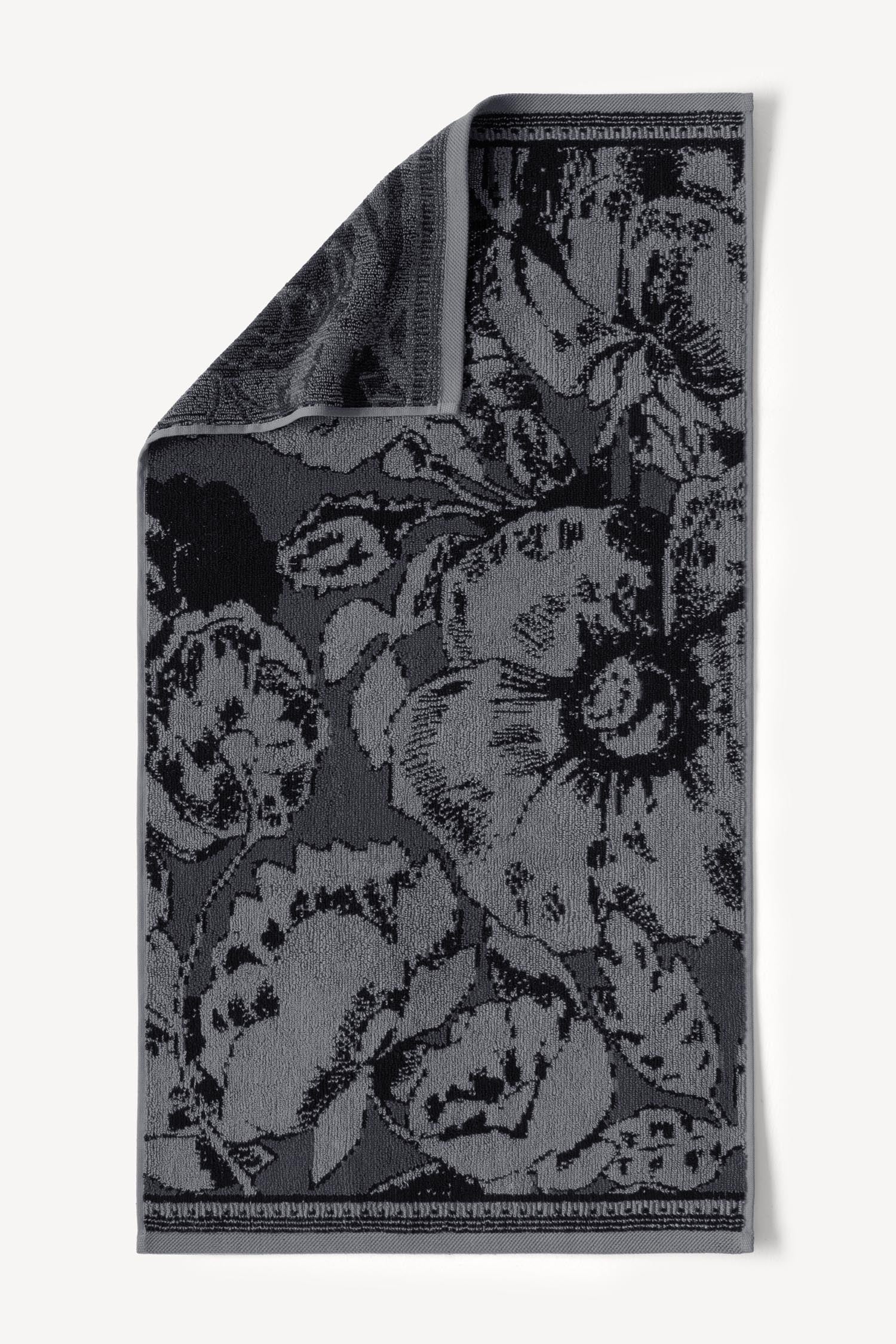 Caressa İpliği Boyalı 2’li El Havlusu Seti Antrasit - CHERX