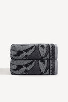 Caressa İpliği Boyalı 2’li El Havlusu Seti Antrasit - CHERX