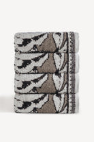 Caressa İpliği Boyalı 4’lü El Havlusu Seti Taş - CHERX