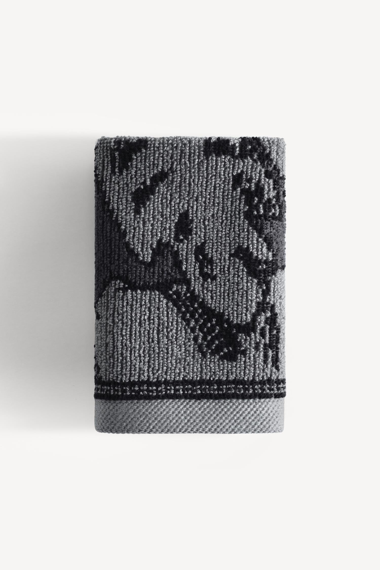 Caressa İpliği Boyalı 6'lı Misafir Havlusu Seti Antrasit - CHERX