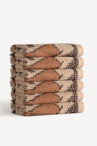 Caressa İpliği Boyalı 6'lı Misafir Havlusu Seti Karamel - CHERX