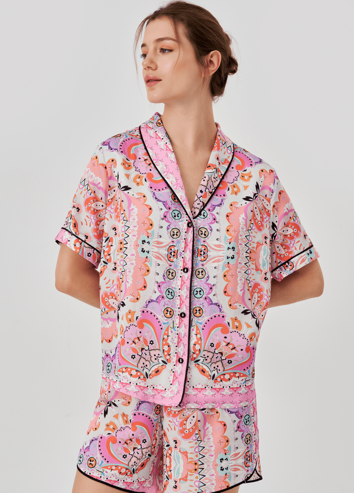Luna Kısa Kollu Pijama Takımı - CHERX