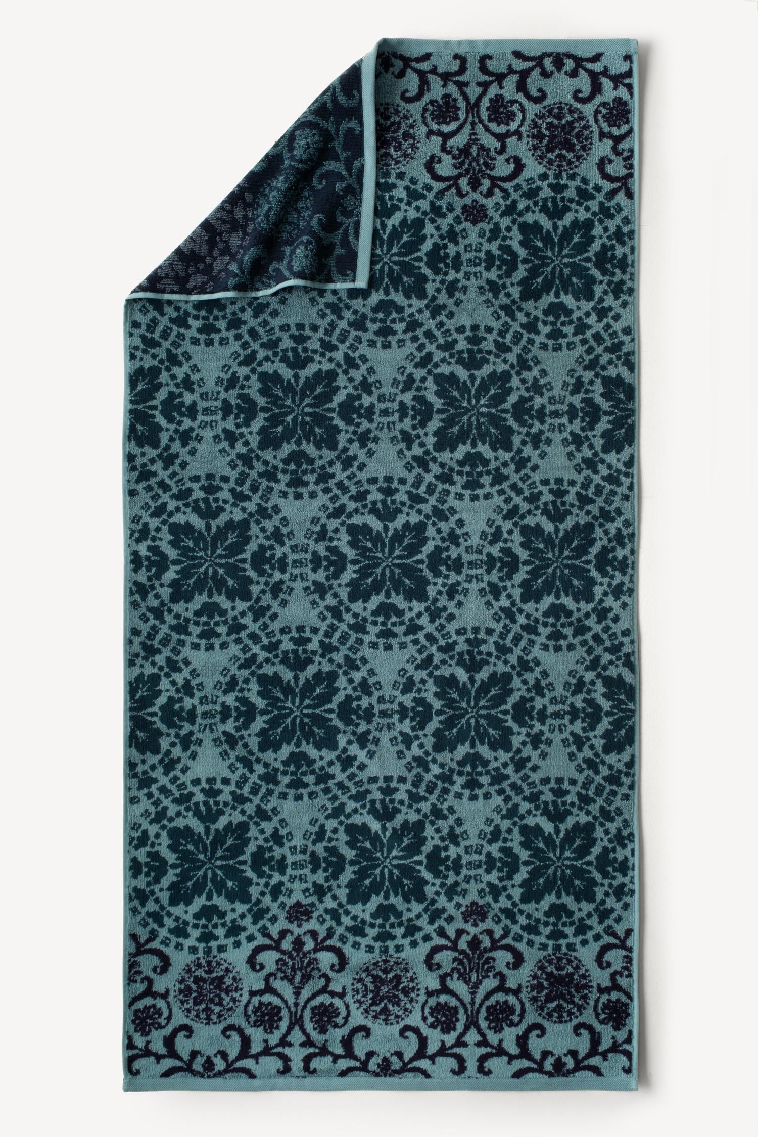 Matilda İpliği Boyalı 2'li Banyo Havlusu Seti Petrol - CHERX