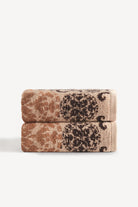 Matilda İpliği Boyalı 2’li El Havlusu Seti Karamel - CHERX