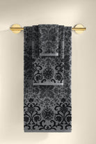 Matilda İpliği Boyalı 3'lü Havlu Seti Antrasit - CHERX