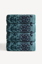 Matilda İpliği Boyalı 4’lü El Havlusu Seti Petrol - CHERX