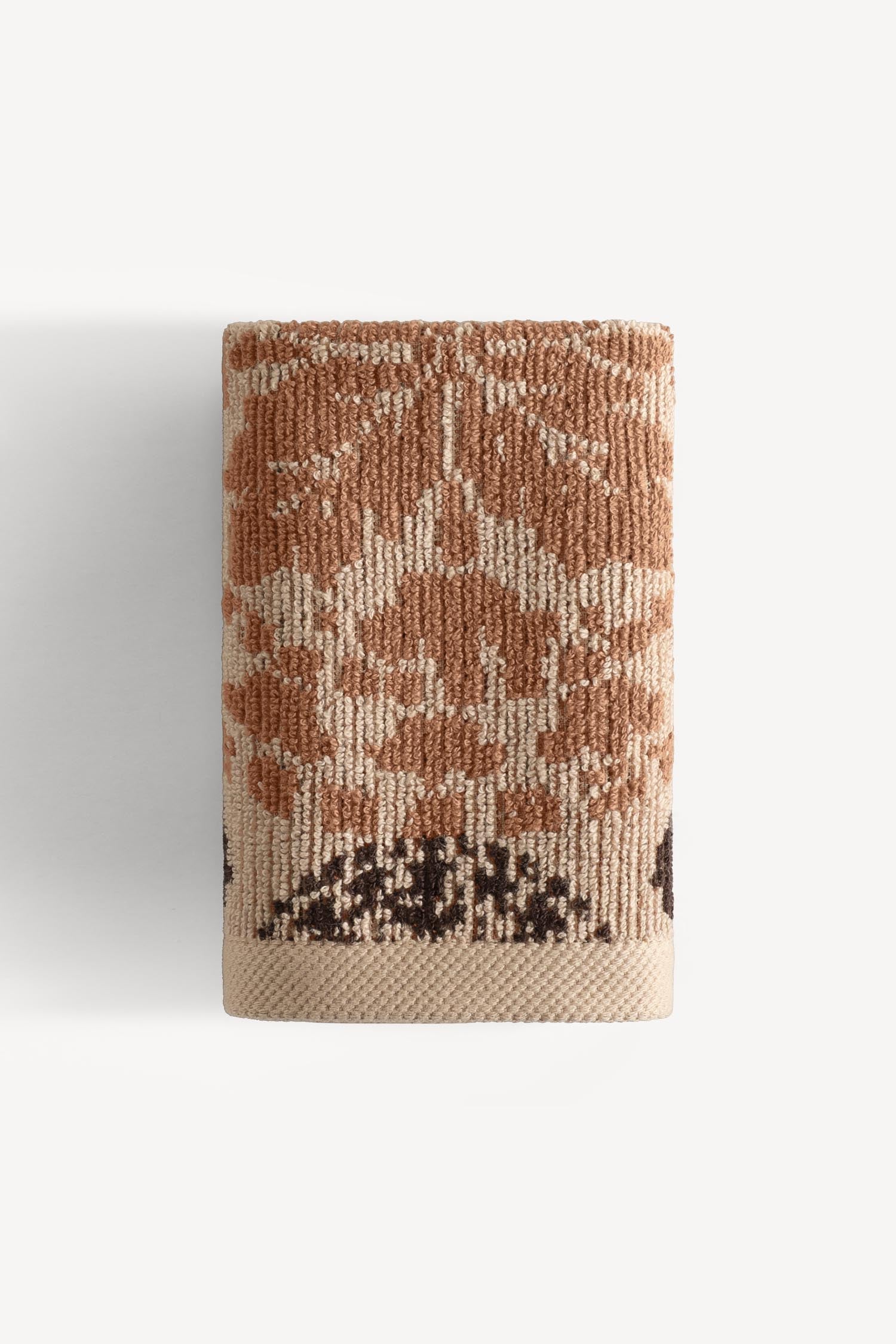 Matilda İpliği Boyalı 6'lı Misafir Havlusu Seti Karamel - CHERX