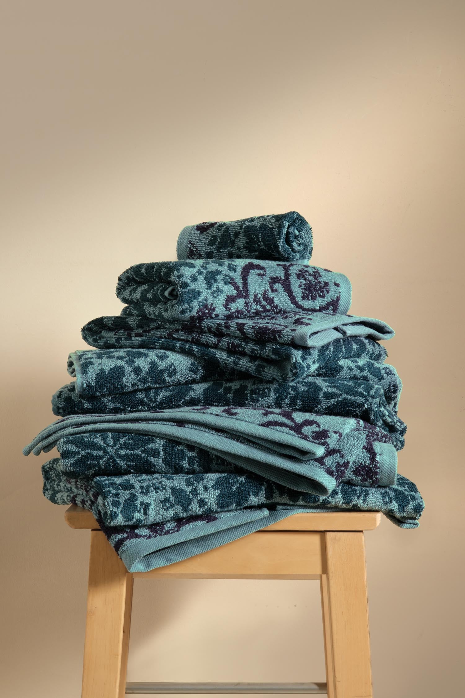 Matilda İpliği Boyalı El Havlusu Petrol - CHERX