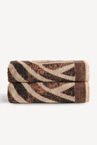 Pluma İpliği Boyalı 2'li Banyo Havlusu Seti Karamel - CHERX