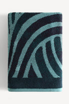 Pluma İpliği Boyalı 2'li Banyo Havlusu Seti Petrol - CHERX