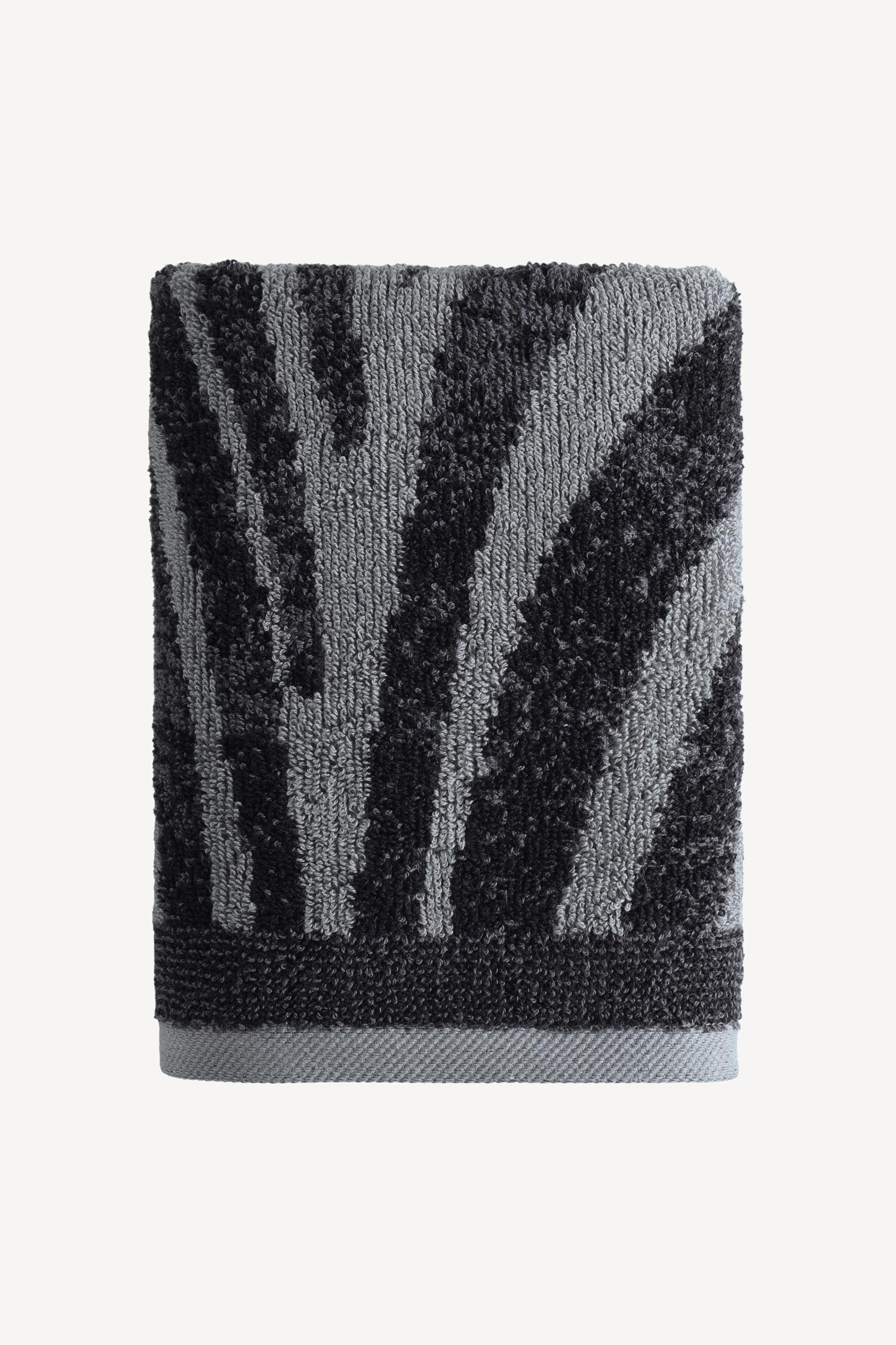 Pluma İpliği Boyalı 2’li El Havlusu Seti Antrasit - CHERX