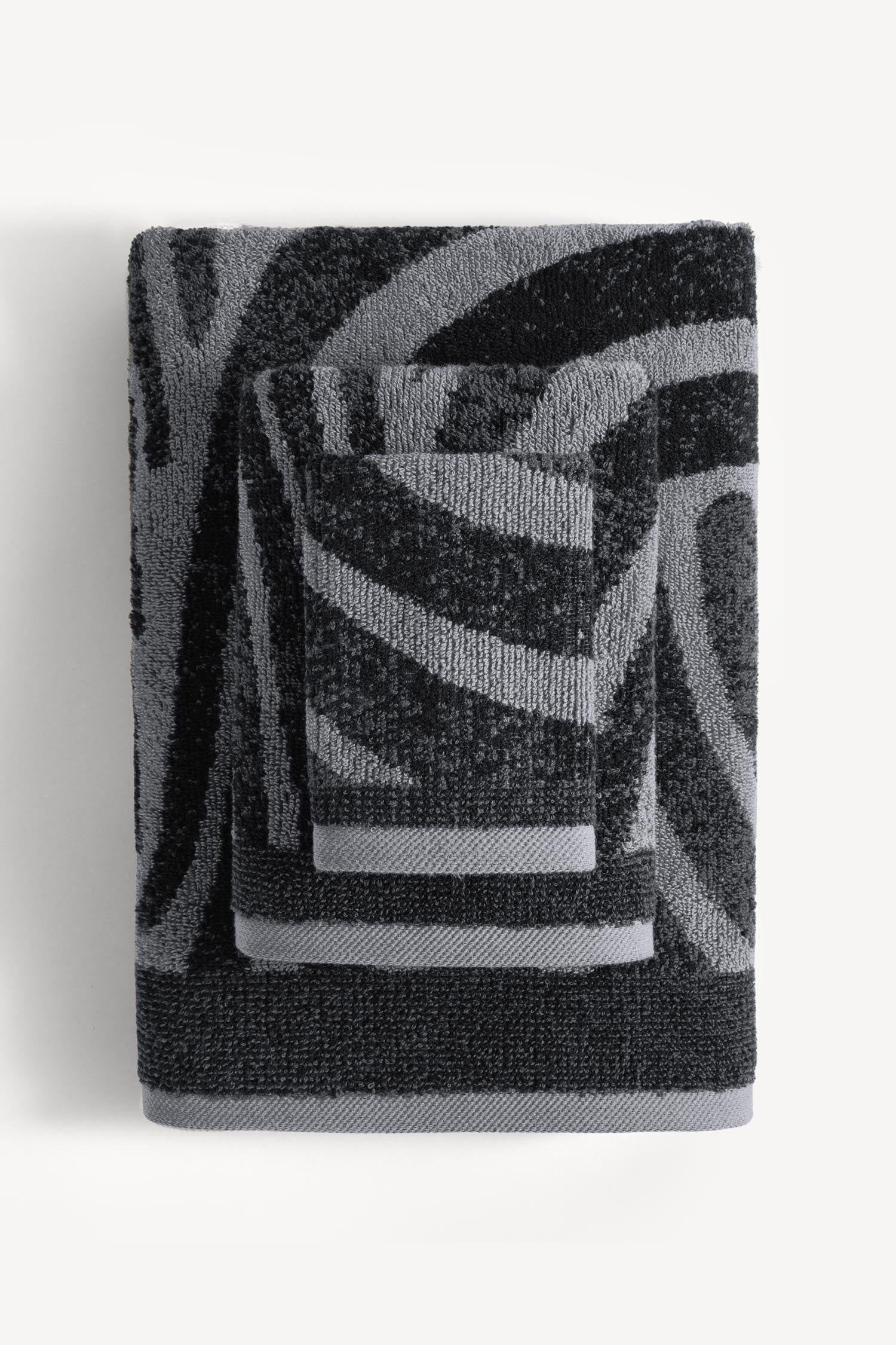 Pluma İpliği Boyalı 3'lü Havlu Seti Antrasit - CHERX