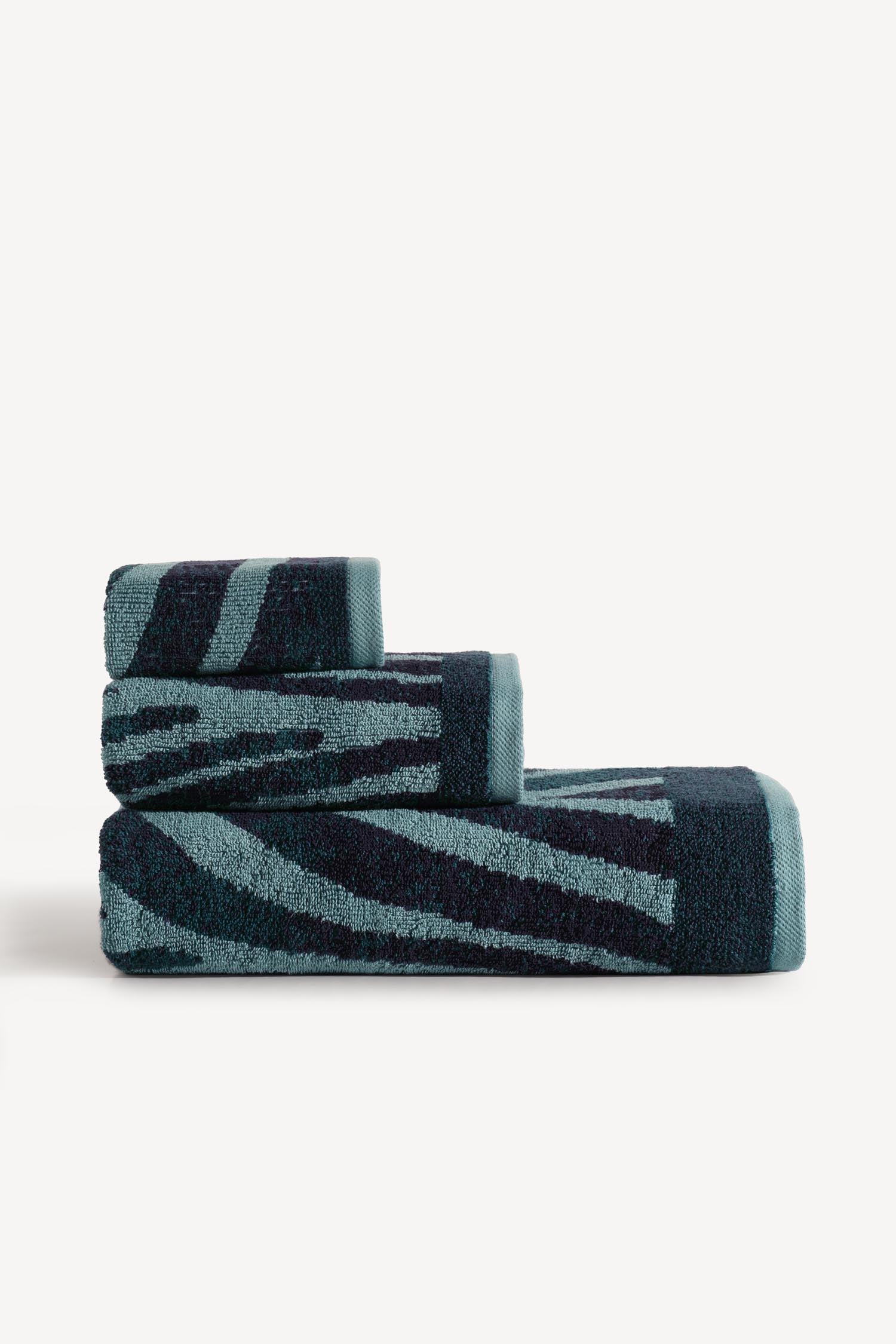 Pluma İpliği Boyalı 3'lü Havlu Seti Petrol - CHERX