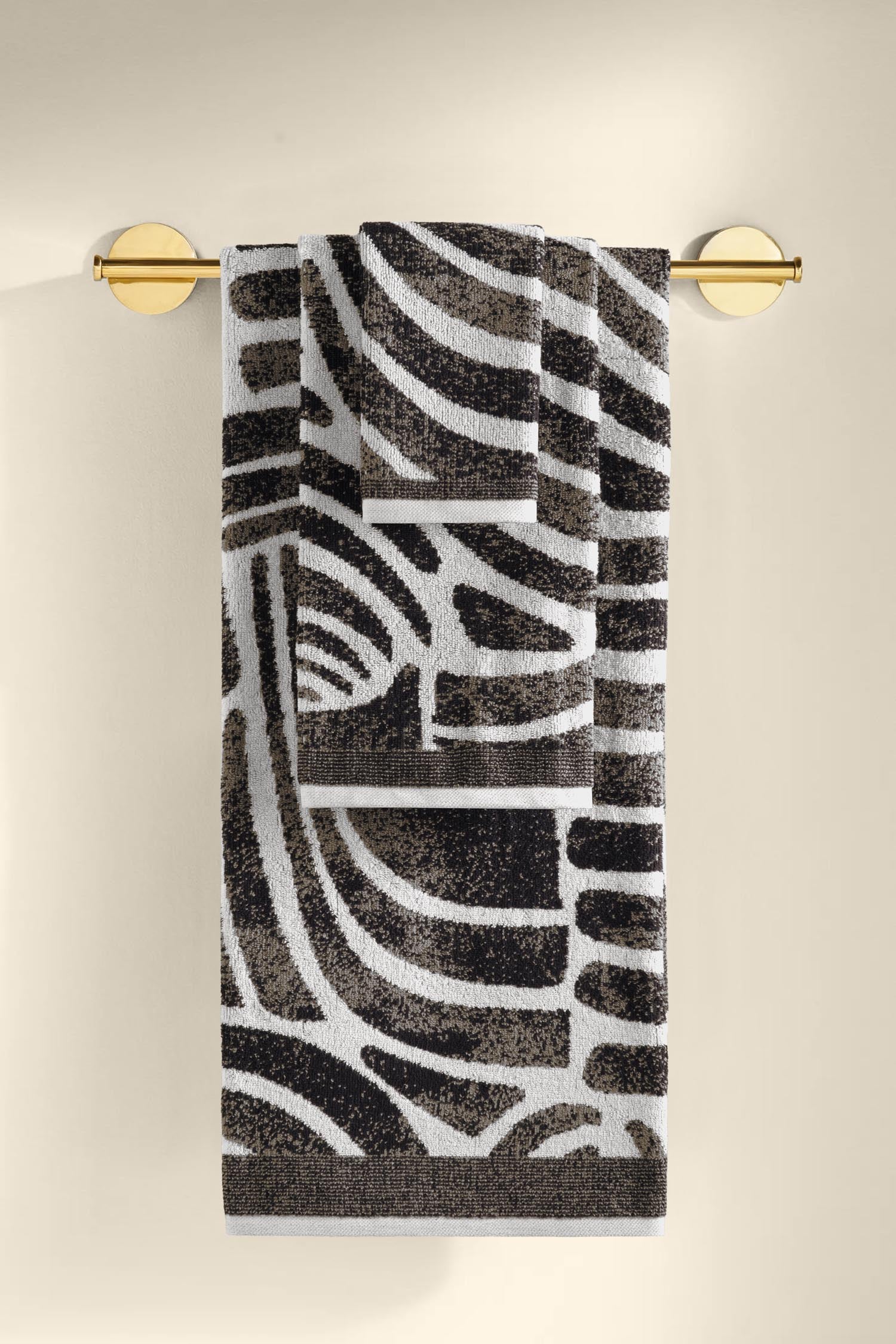 Pluma İpliği Boyalı 3'lü Havlu Seti Taş - CHERX