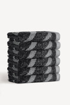 Pluma İpliği Boyalı 6'lı Misafir Havlusu Seti Antrasit - CHERX