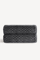 Zyon İpliği Boyalı 2'li Banyo Havlusu Seti Antrasit - CHERX