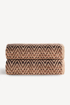 Zyon İpliği Boyalı 2'li Banyo Havlusu Seti Karamel - CHERX