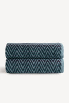 Zyon İpliği Boyalı 2'li Banyo Havlusu Seti Petrol - CHERX