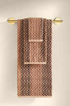 Zyon İpliği Boyalı 3'lü Havlu Seti Karamel - CHERX