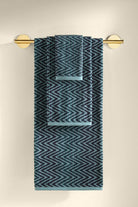 Zyon İpliği Boyalı 3'lü Havlu Seti Petrol - CHERX